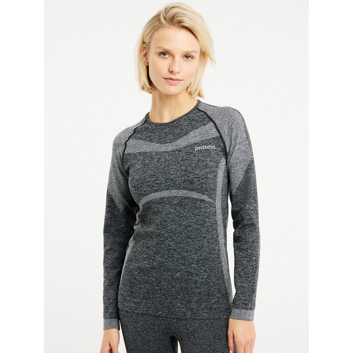 Camiseta térmica de mujer Prtkombu Protest - Gris Gris-3