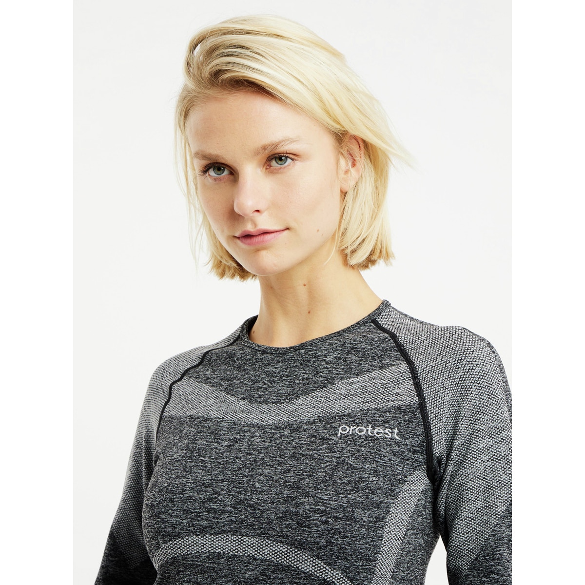 Camiseta térmica de mujer Prtkombu Protest - Gris Gris-5