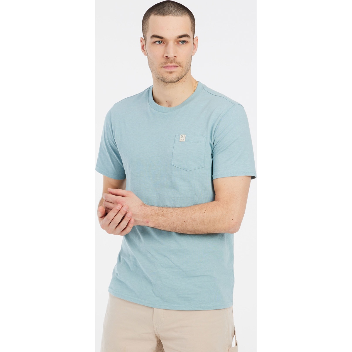 Camiseta de hombre Cruz Protest - Azul claro Azul claro-3