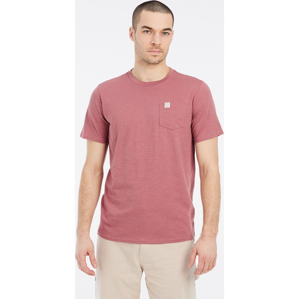 Camiseta de hombre Cruz Protest - Rosa Rosa-3
