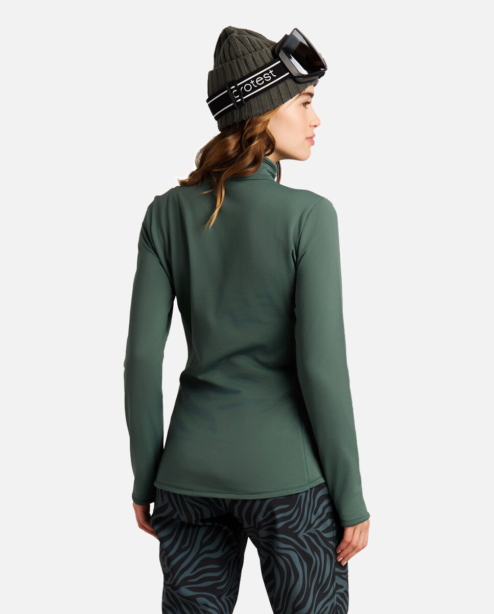 Forro polar de esquí de mujer Refabriz 1/4 zip Protest - Verde Verde-2