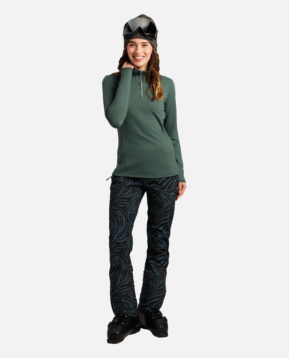 Forro polar de esquí de mujer Refabriz 1/4 zip Protest - Verde Verde-3