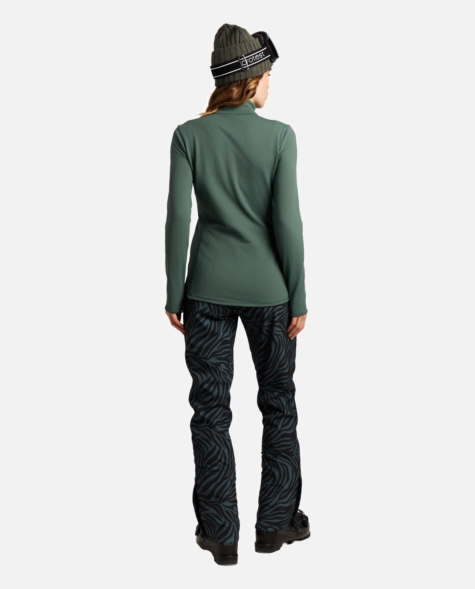 Forro polar de esquí de mujer Refabriz 1/4 zip Protest - Verde Verde-4