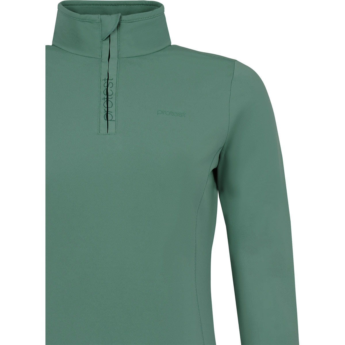 Forro polar de esquí de mujer Refabriz 1/4 zip Protest - Verde oscuro Verde oscuro-3