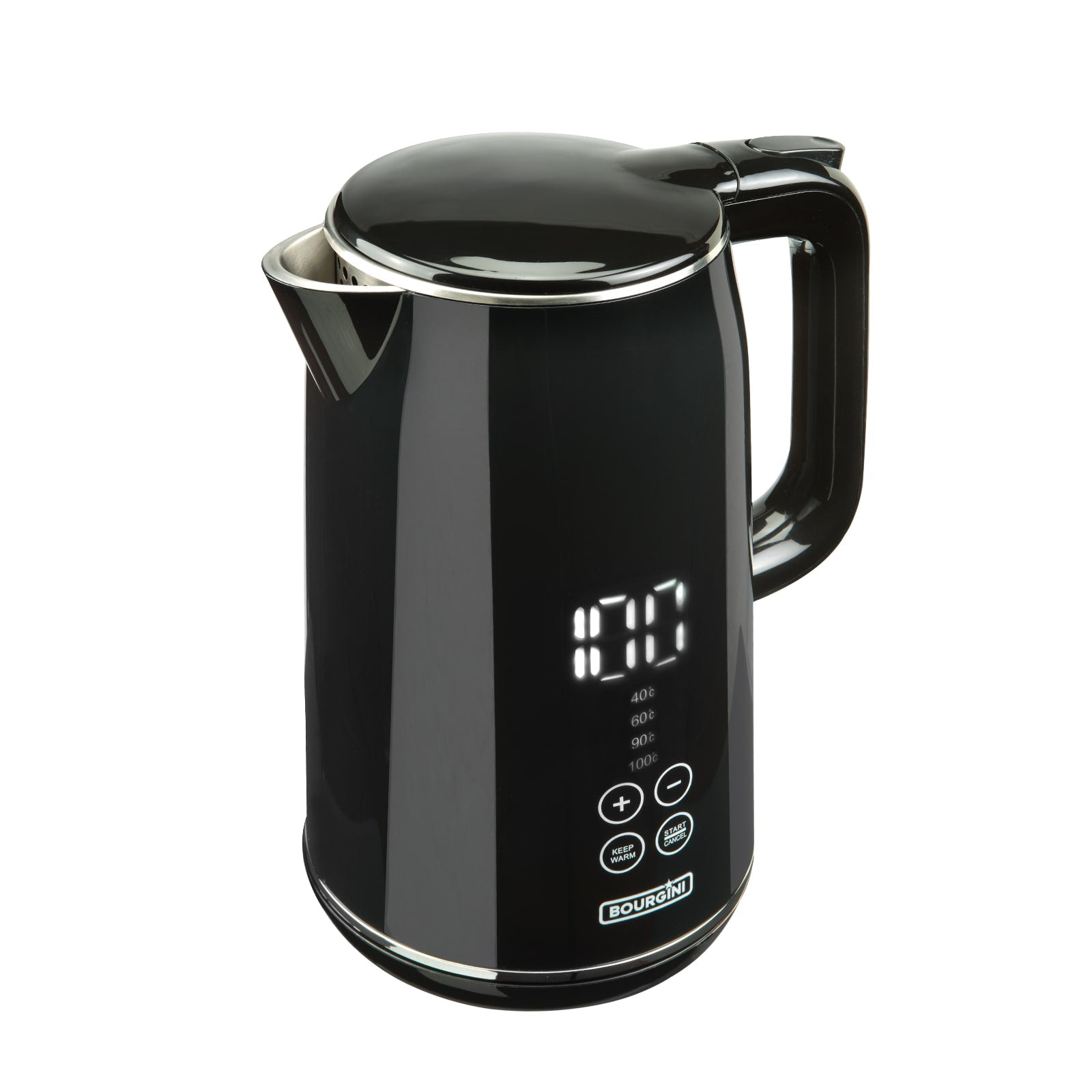 Hervidor de agua Bourgini digital con regulación de temperatura 2200W 1,7 L - Negro Negro-2