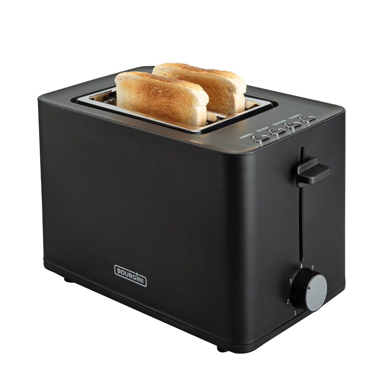 Tostador Bourgini con 2 ranuras y accesorio para sandwichera - Negro Negro-2