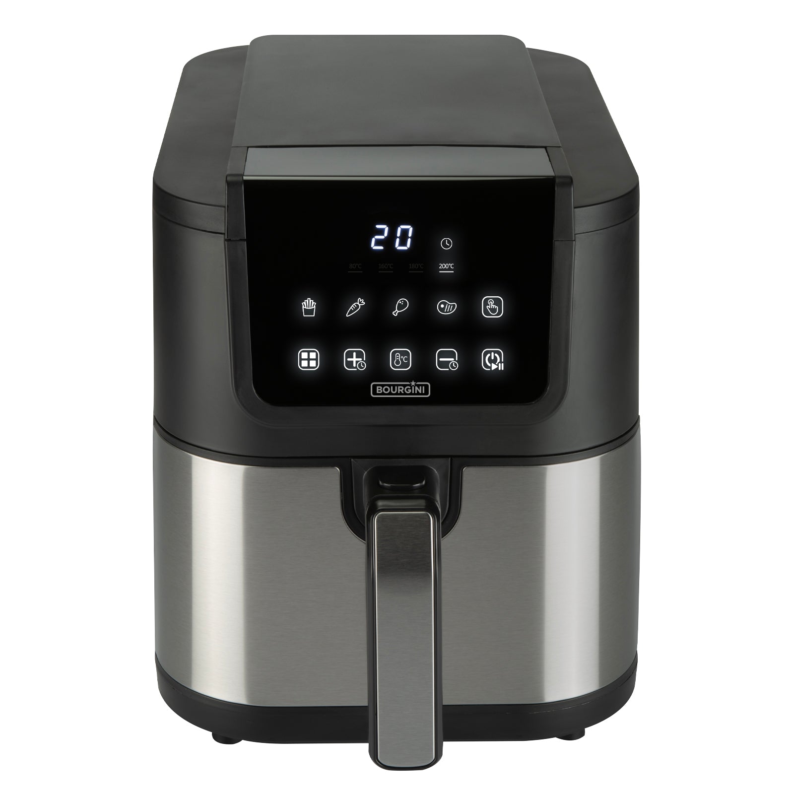 Bourgini – Freidora de aire sin aceite Bourgini 5 L Health fryer Slim con cesta de Cerámica ECO libre de PFAS.