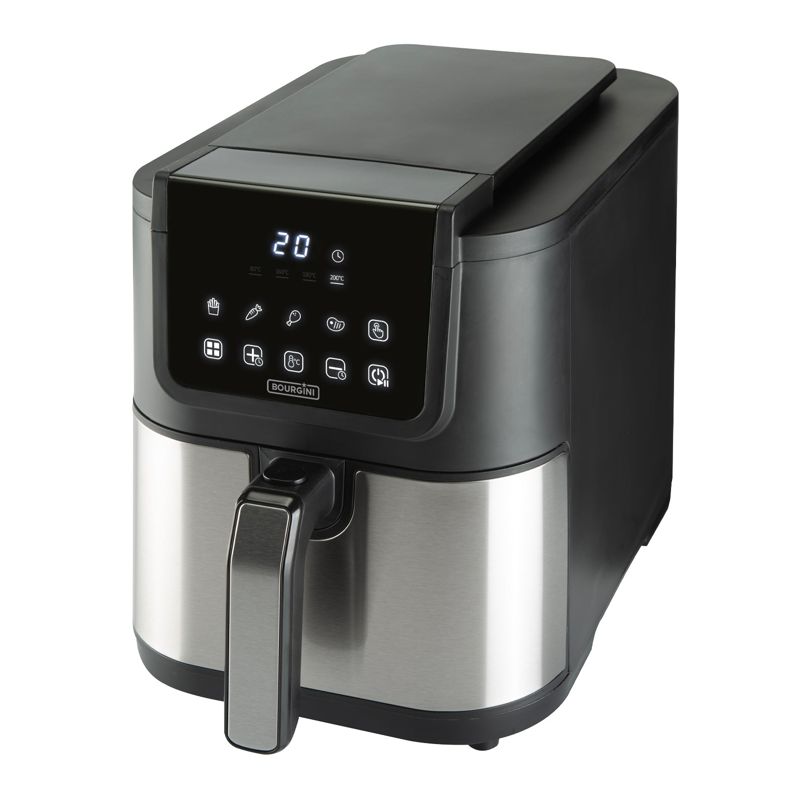 Freidora de aire sin aceite Bourgini 5 L Health fryer Slim con cesta de Cerámica ECO libre de PFAS - Negro Negro-3