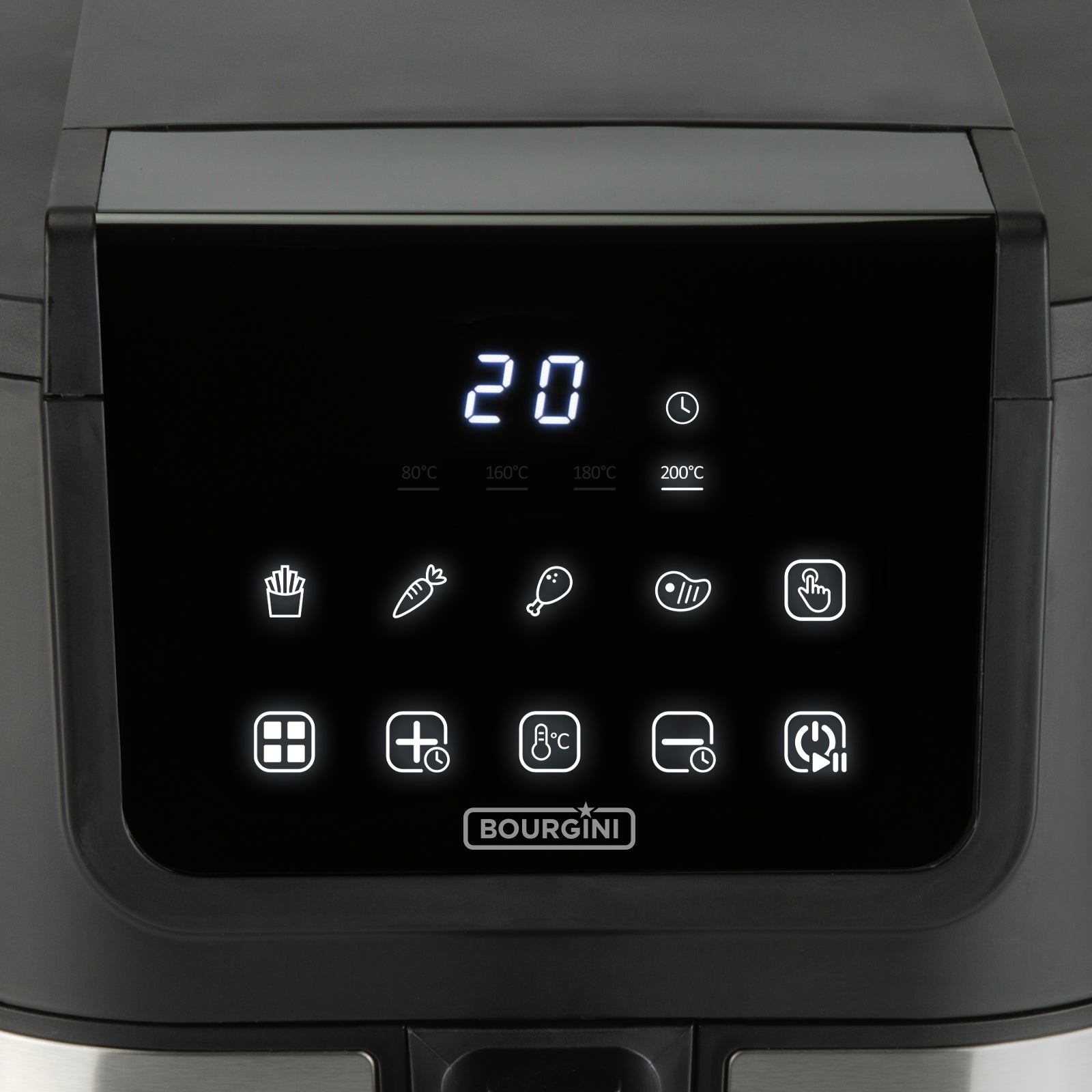 Freidora de aire sin aceite Bourgini 5 L Health fryer Slim con cesta de Cerámica ECO libre de PFAS - Negro Negro-5