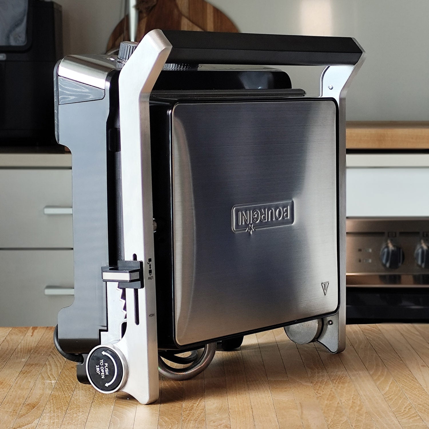 Grill de asar Bourgini con placas cerámicas desmontables libres de PFAS - Gris Gris-6