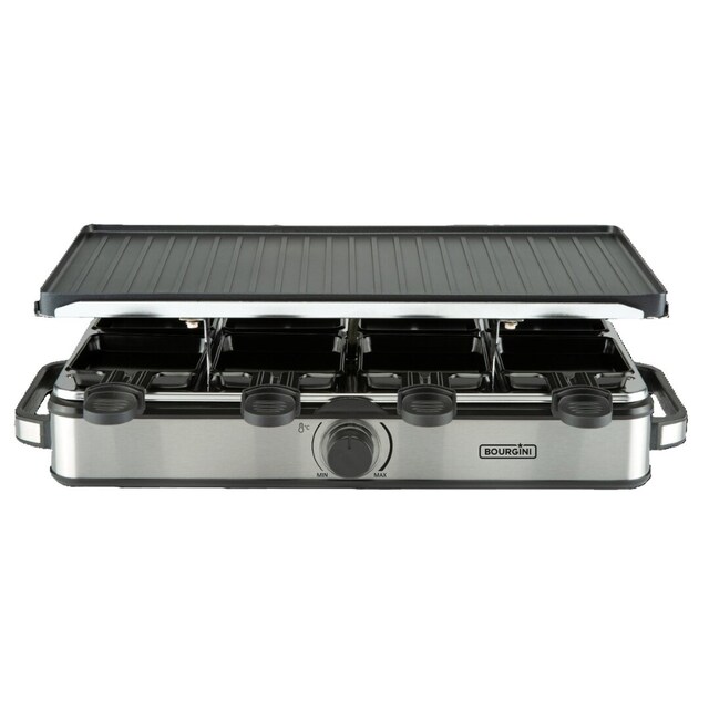 Imagen 0 de Raclette Bourgini cerámico con 8 espátulas y sartenes incluidas 1300 W