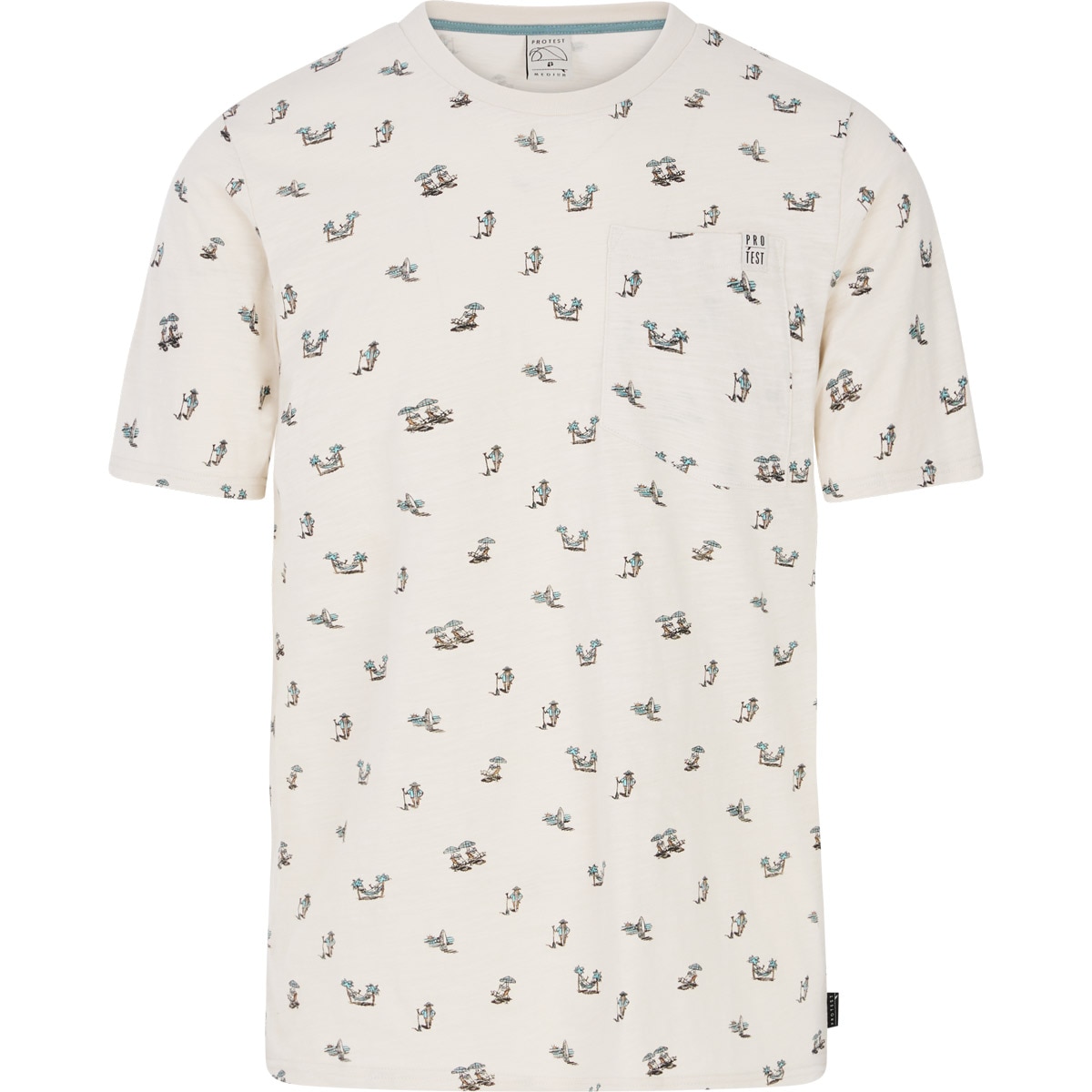 Protest Camiseta de hombre Elston Blanco roto