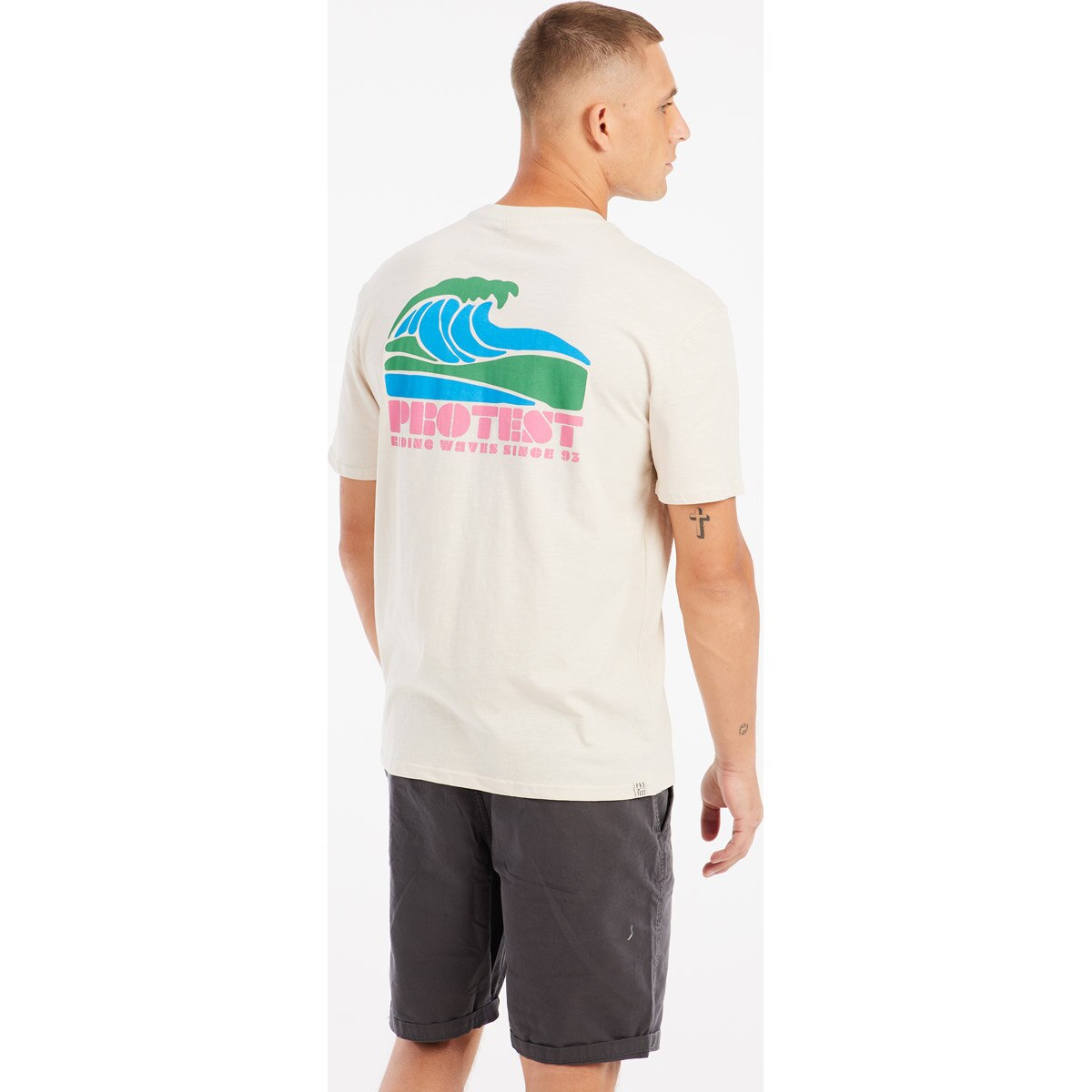 Camiseta de hombre Jake Protest - Blanco roto Blanco roto-5