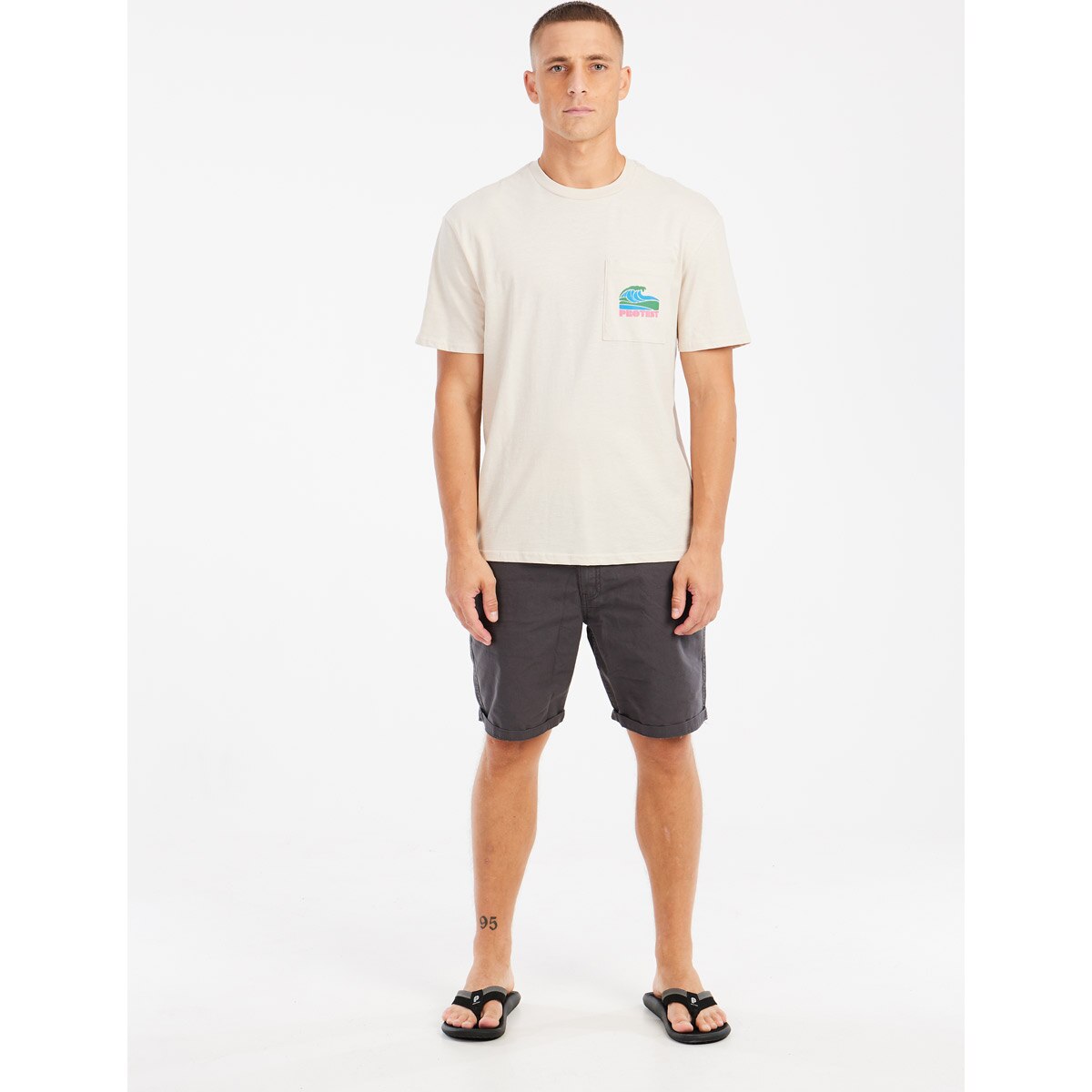 Camiseta de hombre Jake Protest - Blanco roto Blanco roto-6