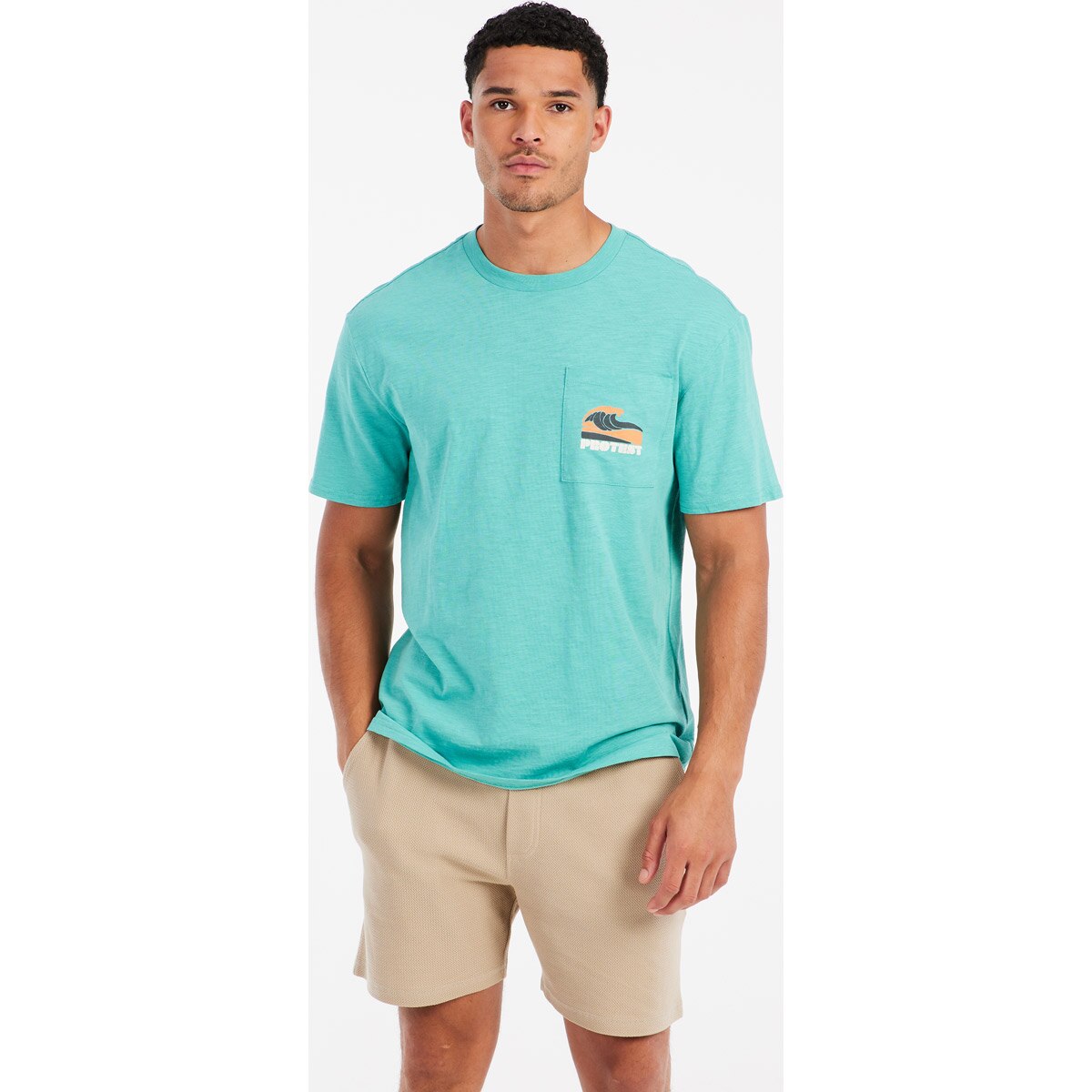Camiseta de hombre Jake Protest - Verde claro Verde claro-3