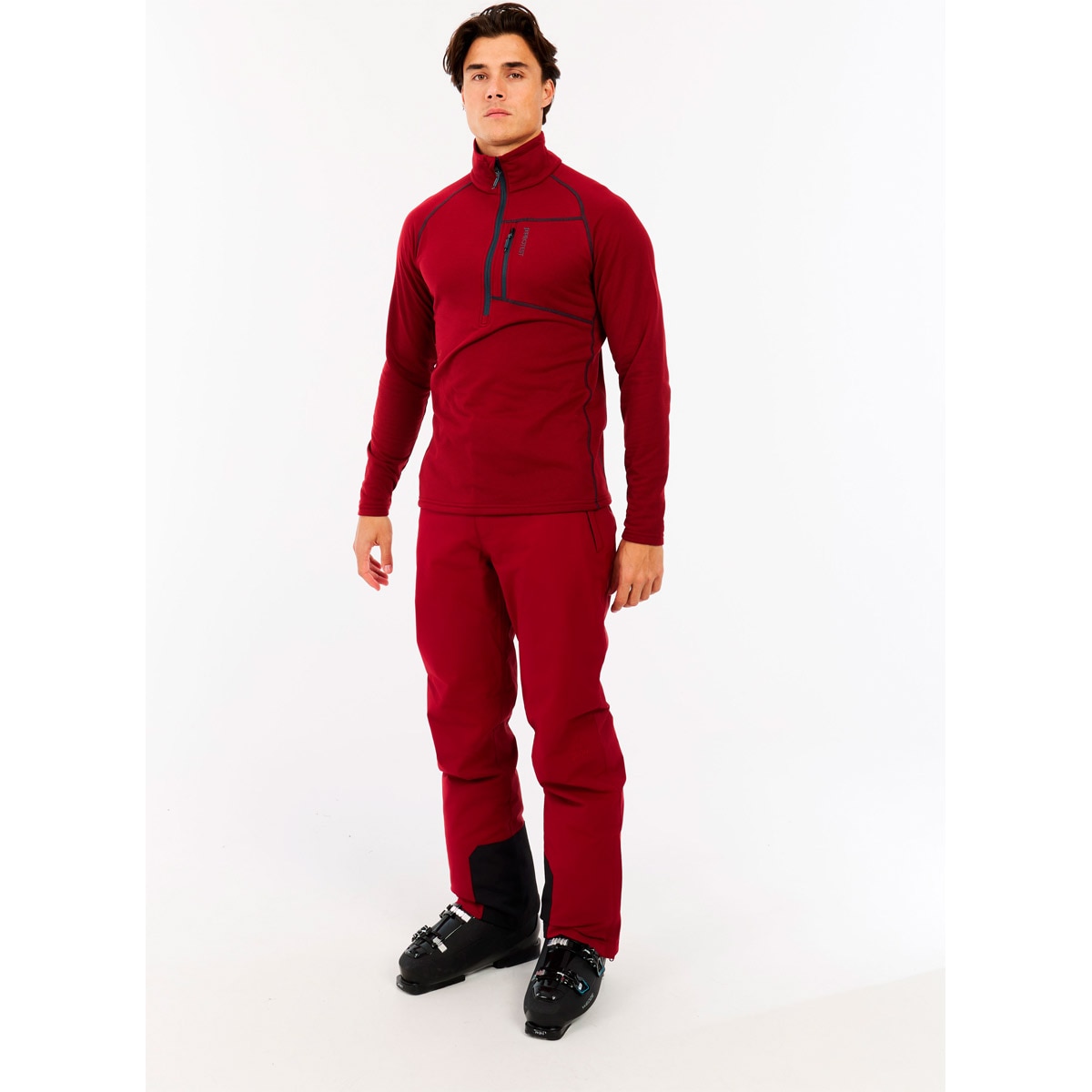 Imagen 3 de Forro polar de esquí de hombre Rekody 1/4 zip Protest - Rojo Rojo