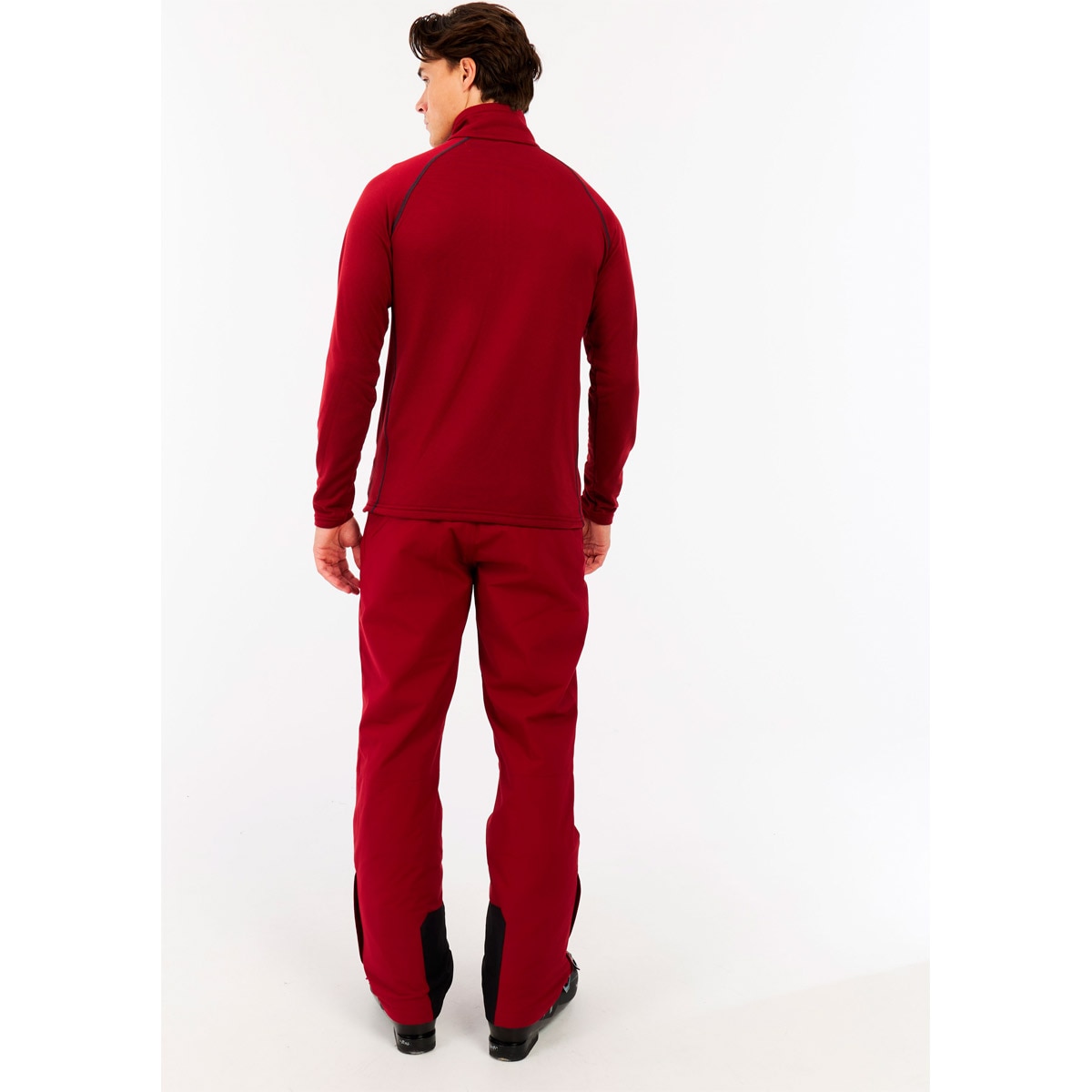 Imagen 4 de Forro polar de esquí de hombre Rekody 1/4 zip Protest - Rojo Rojo