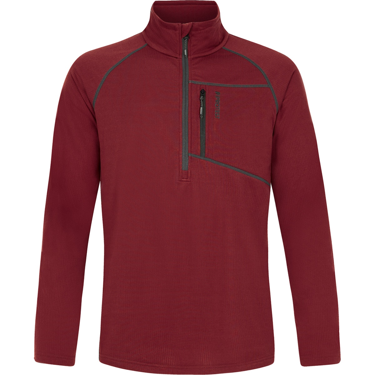 Imagen 6 de Forro polar de esquí de hombre Rekody 1/4 zip Protest - Rojo Rojo