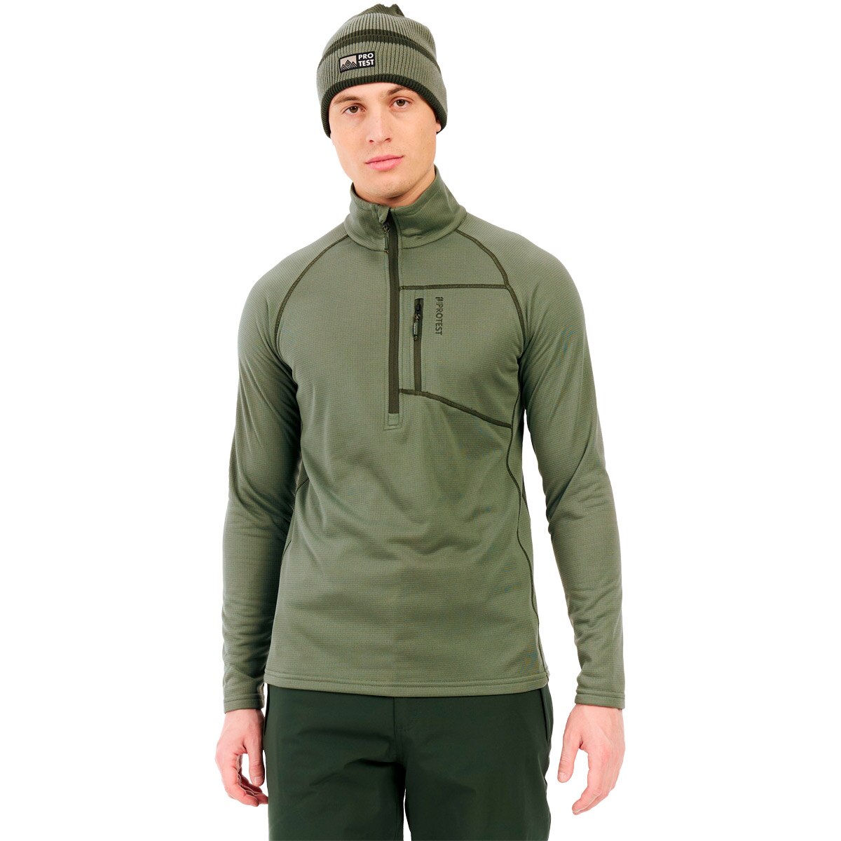 Forro polar de hombre Rekody Protest - Verde anticuario Verde anticuario-1