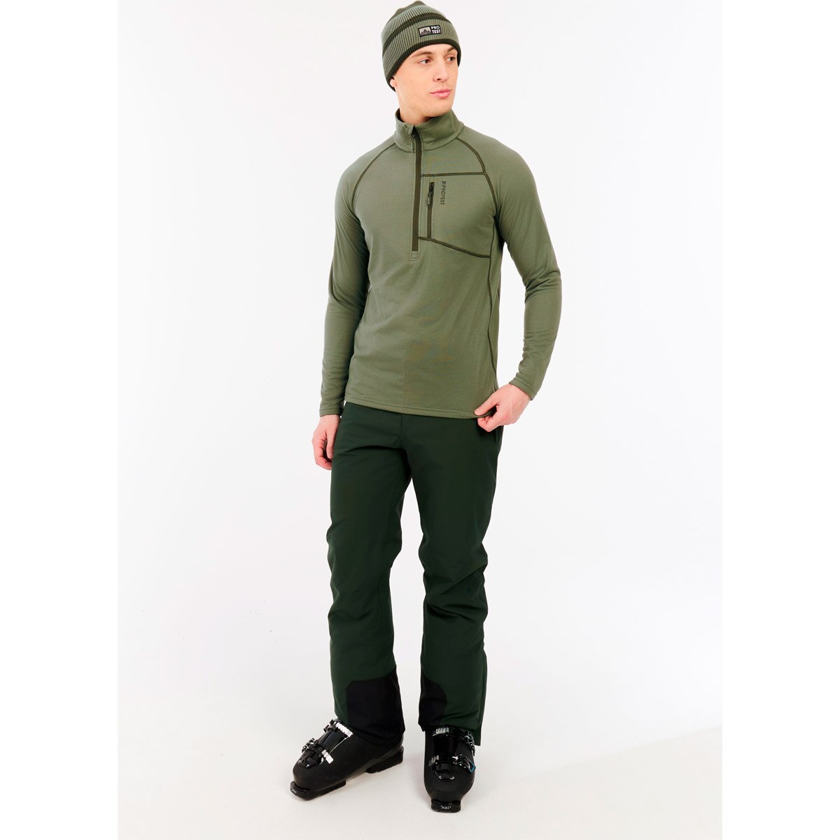 Forro polar de hombre Rekody Protest - Verde anticuario Verde anticuario-3