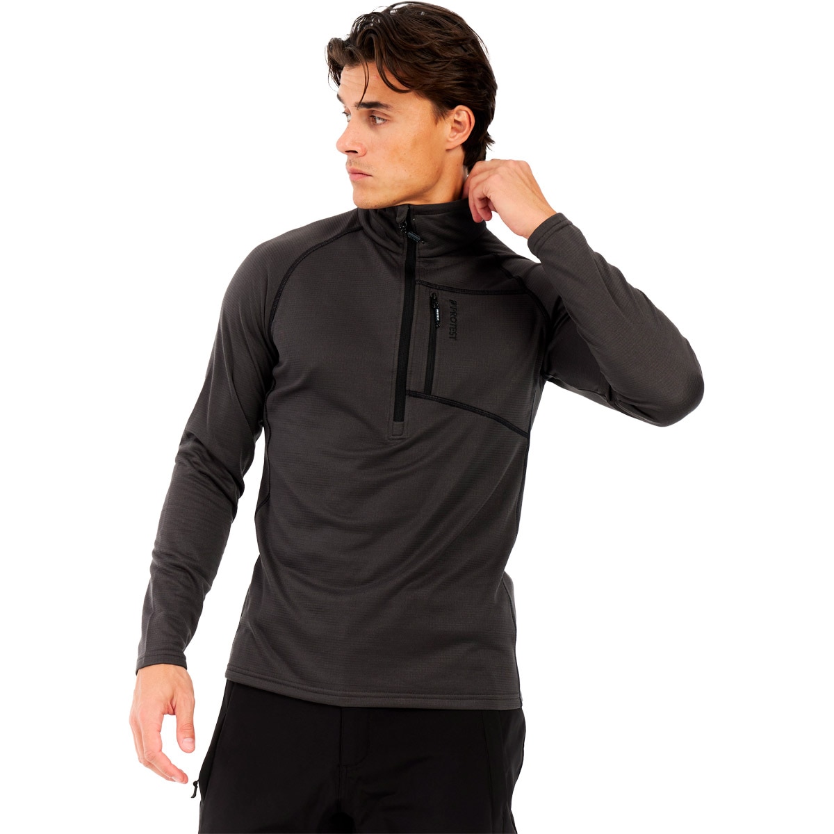 Forro polar de hombre Rekody Protest - Negro Negro-1