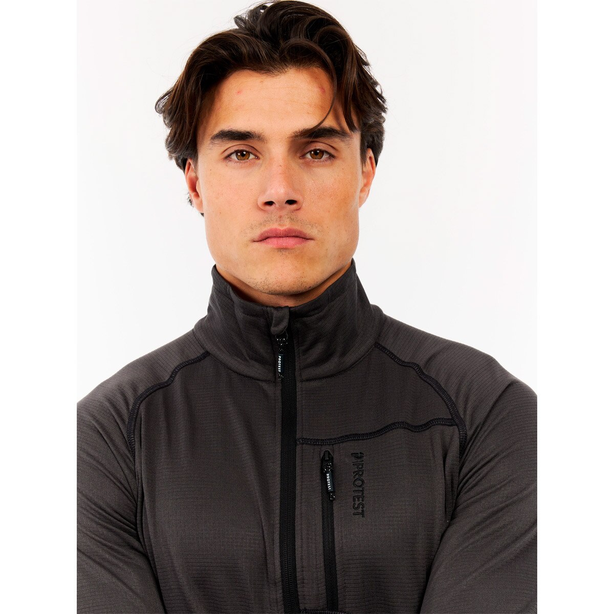 Forro polar de hombre Rekody Protest - Negro Negro-5