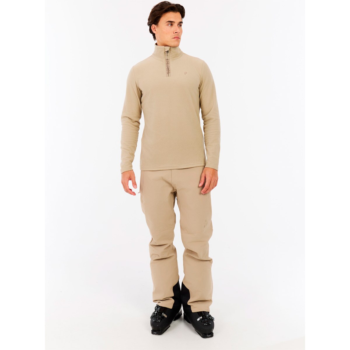Forro polar de esquí de hombre Reperfecto 1/4 zip active tp Protest - Marrón claro Marrón claro-3