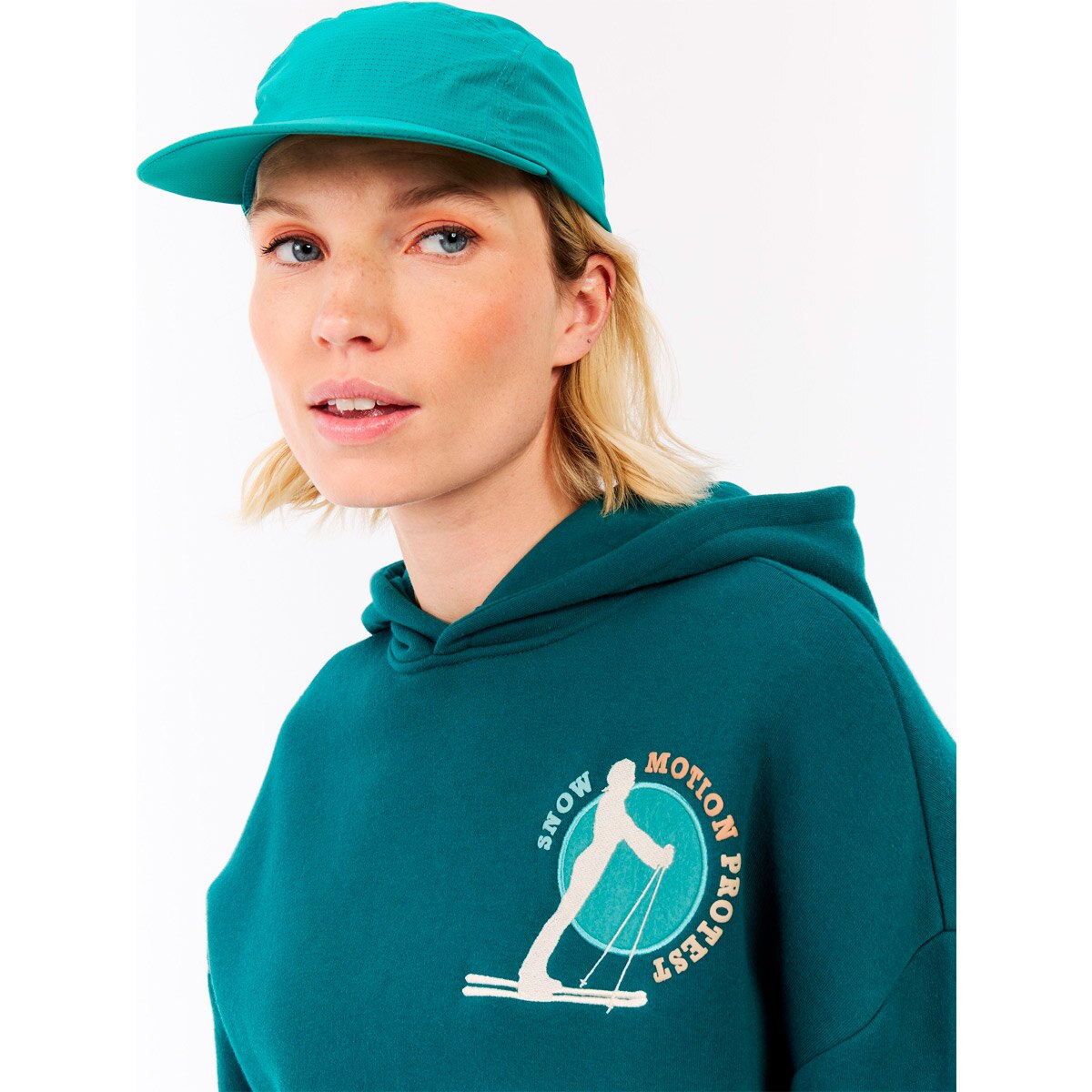 Sudadera de mujer Elina Protest - Azul / Verde Azul / Verde-5