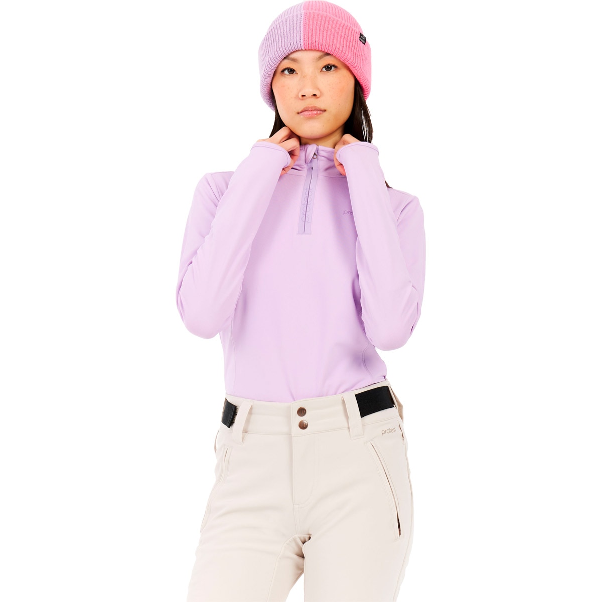 Imagen 0 de Forro polar de esquí de mujer REFABRIZ 1/4 zip Protest Marrón