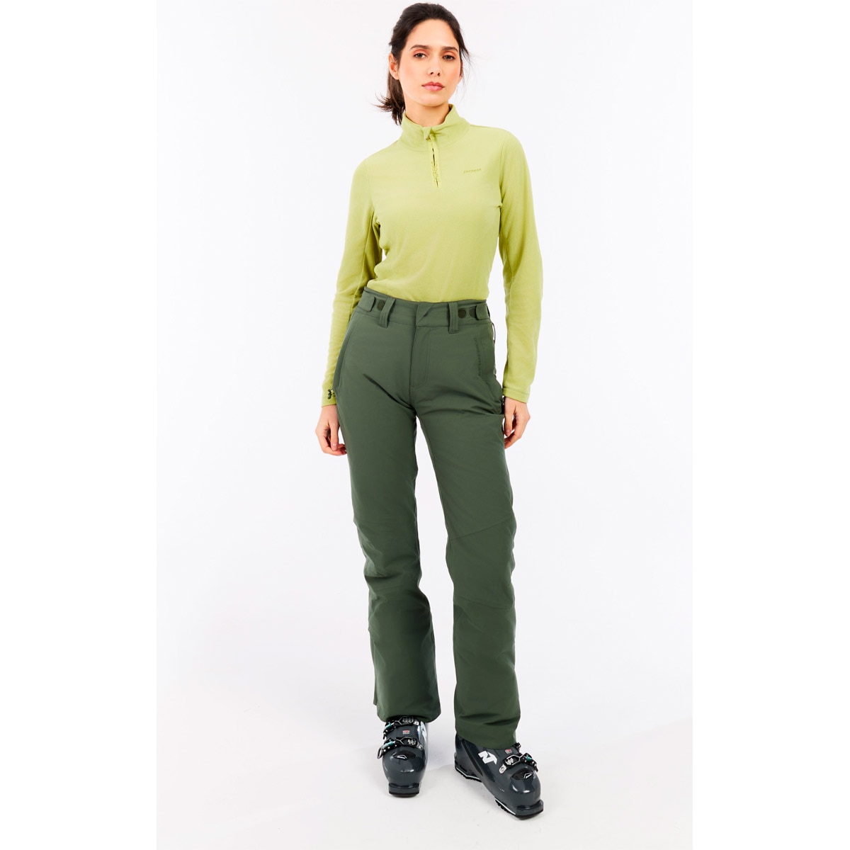 Pantalón de esquí de mujer CARMACKOS Protest - Verde oscuro Verde oscuro-5
