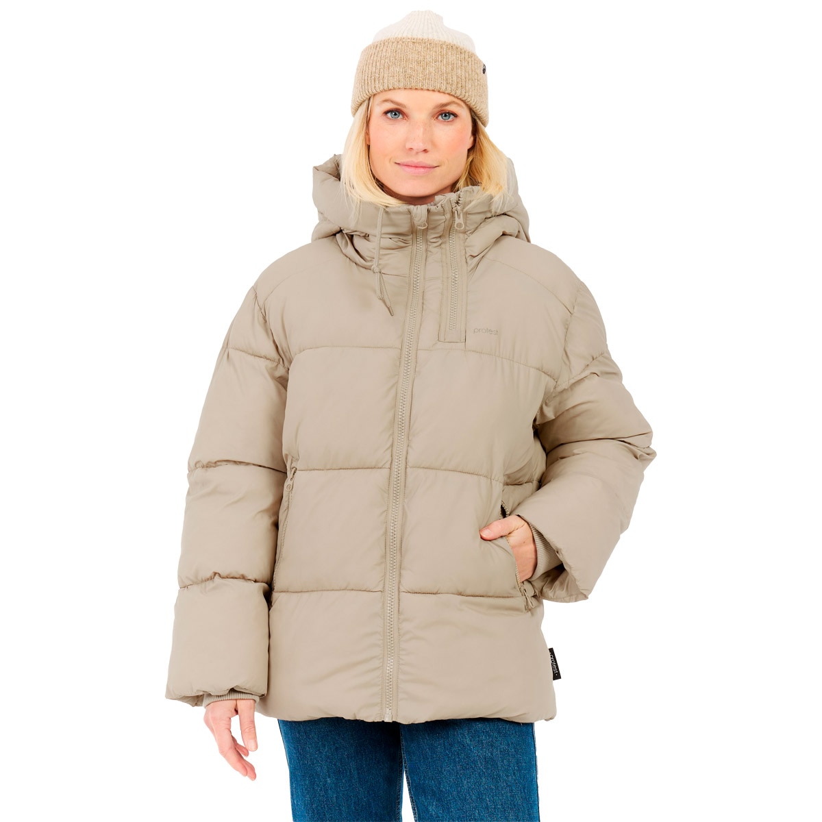 Protest Chaqueta de nieve de mujer Selby Marrón claro