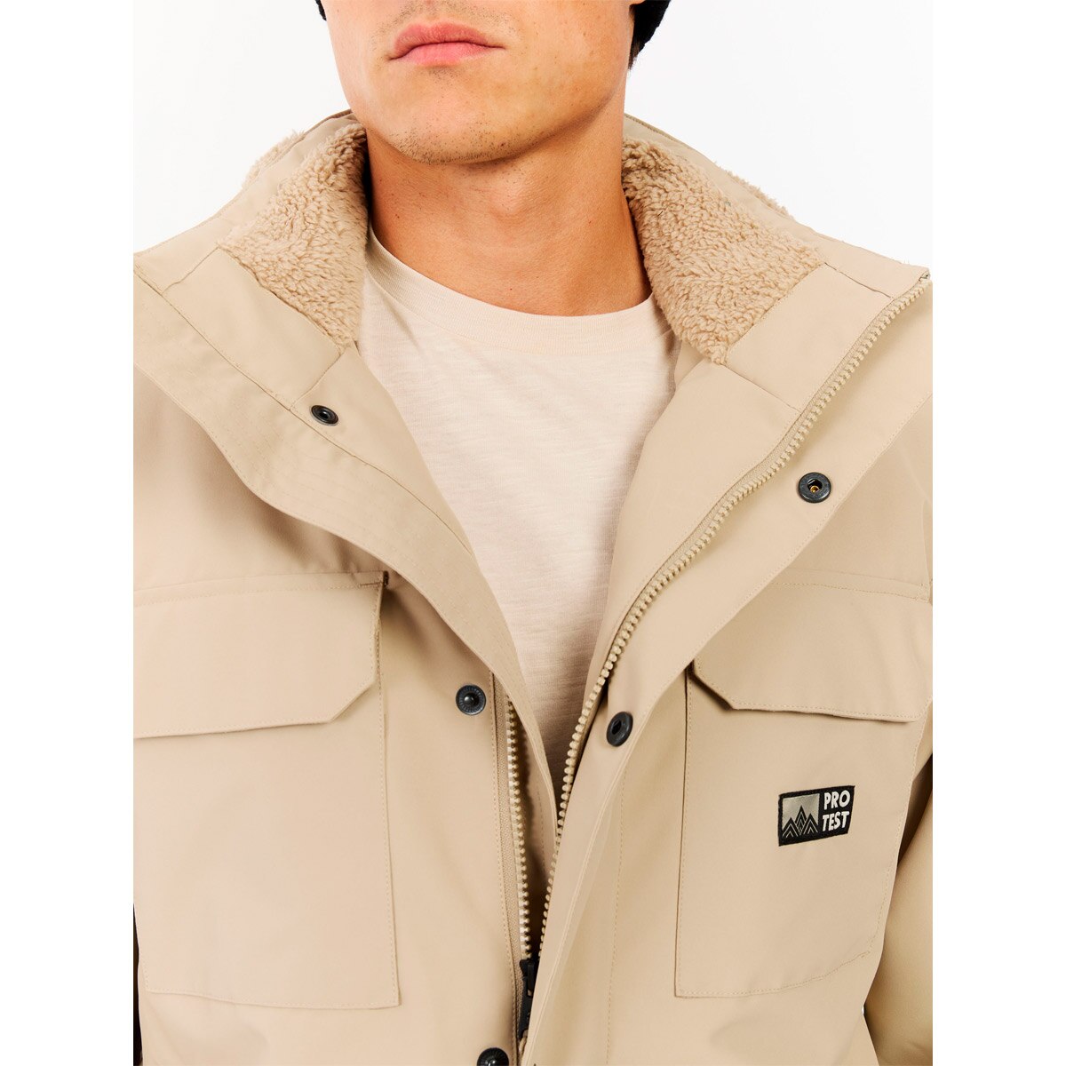 Chaqueta de nieve de hombre Lucton Protest - Marrón claro Marrón claro-5
