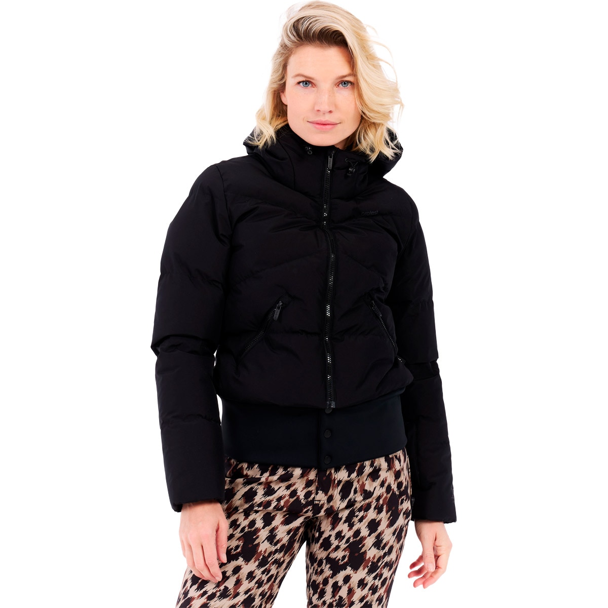 Chaqueta de esquí de mujer Preppy Zip-shift Protest - Negro Negro-1