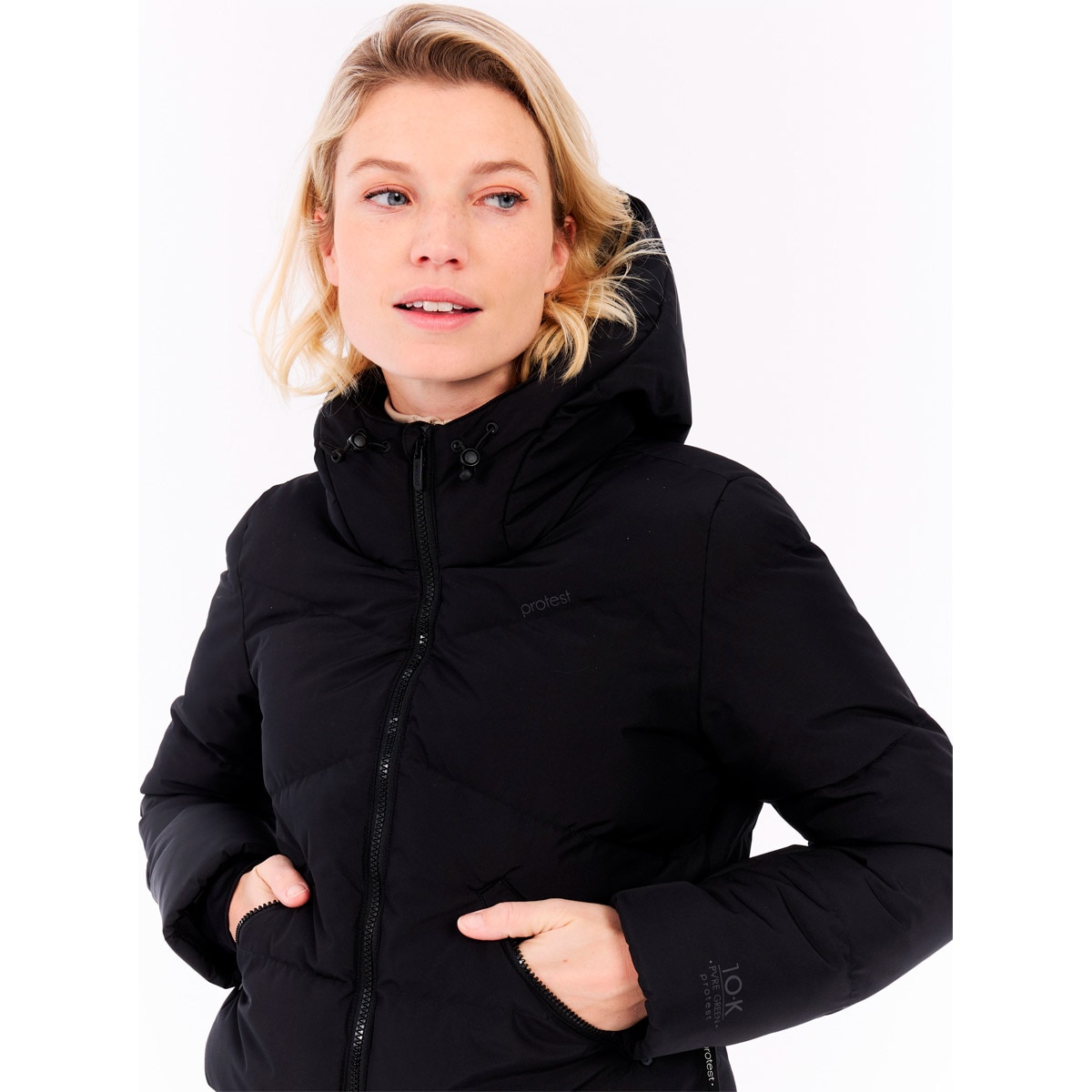 Chaqueta de esquí de mujer Preppy Zip-shift Protest - Negro Negro-5