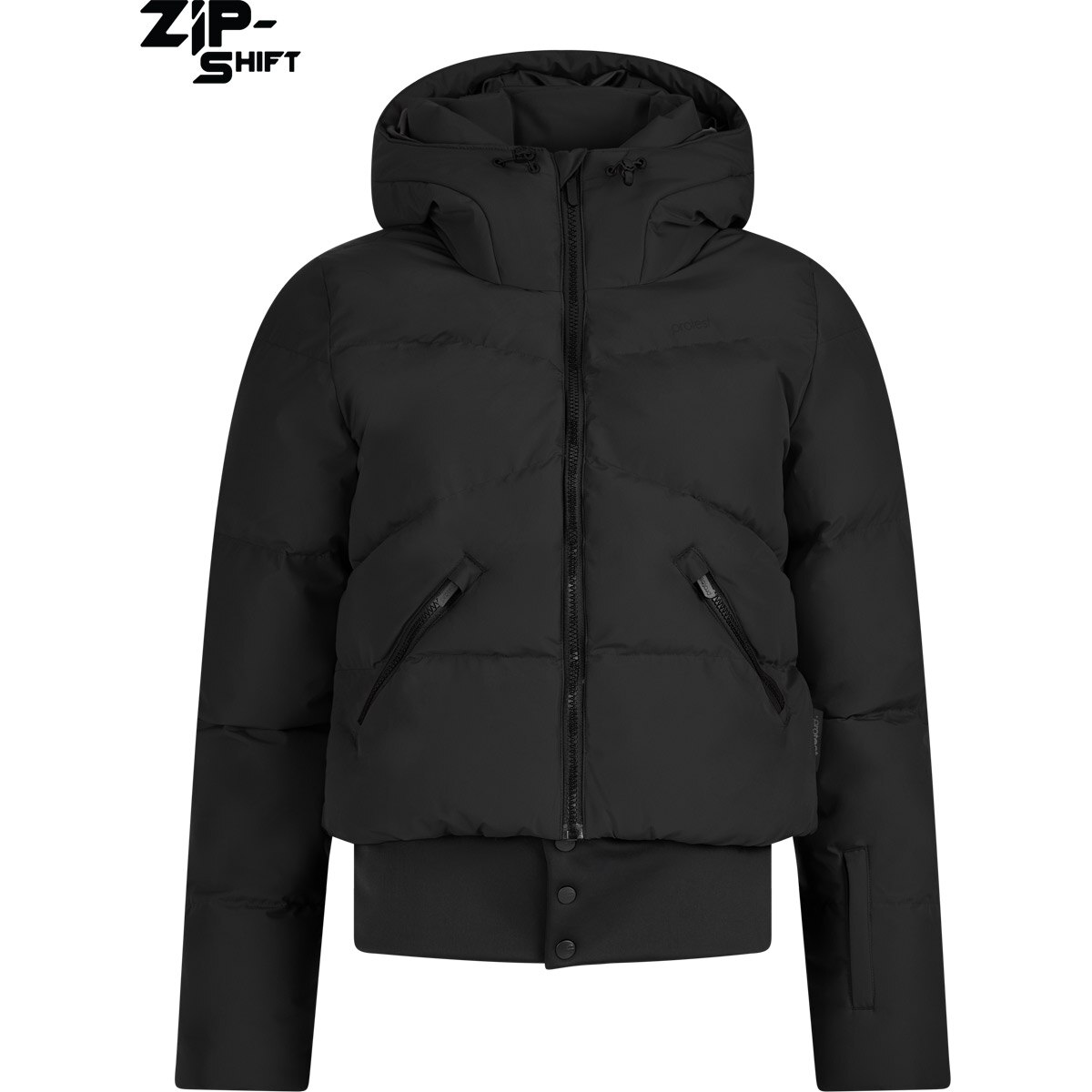Chaqueta de esquí de mujer Preppy Zip-shift Protest - Negro Negro-6