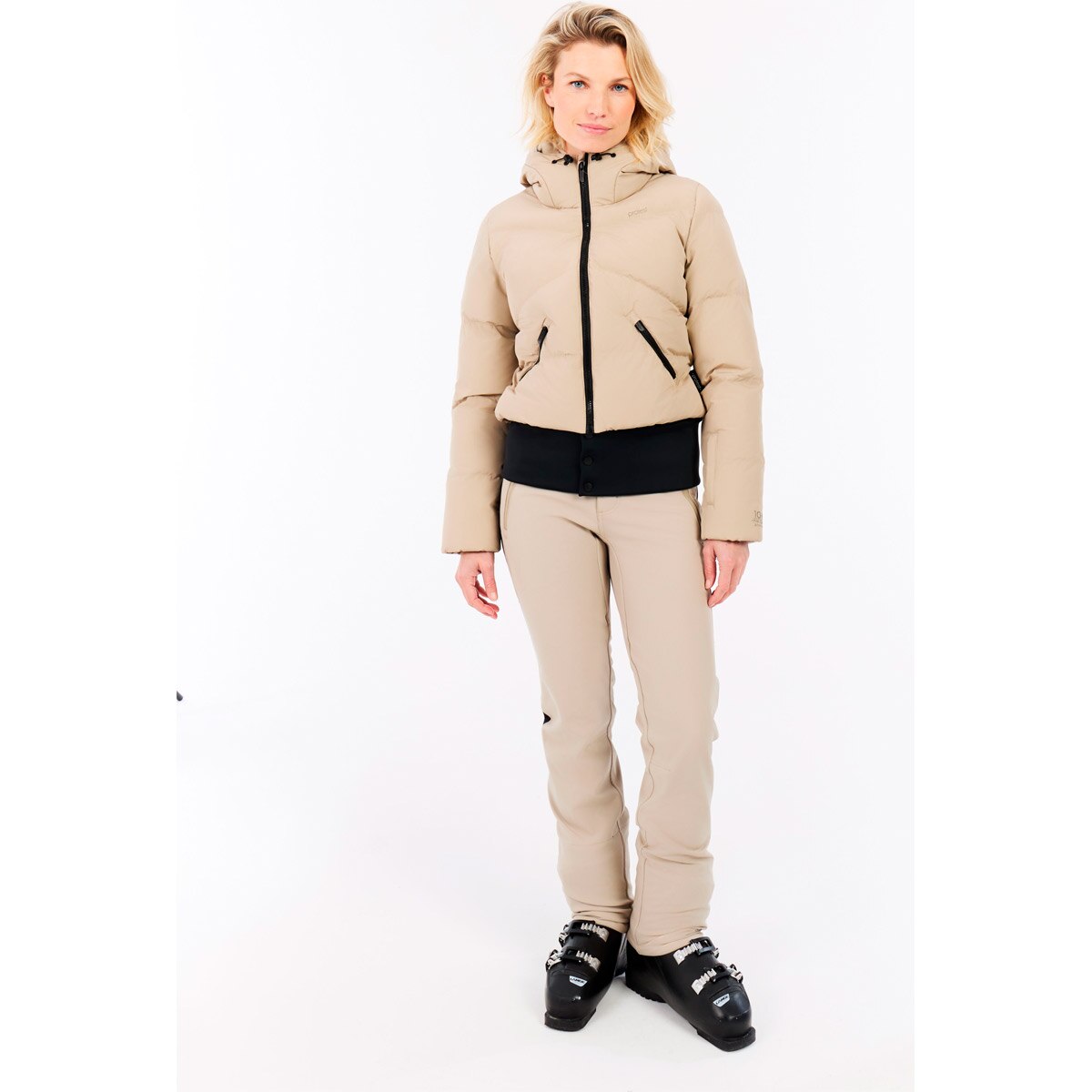 Chaqueta de esquí de mujer Preppy Zip-shift Protest - Marrón claro Marrón claro-3