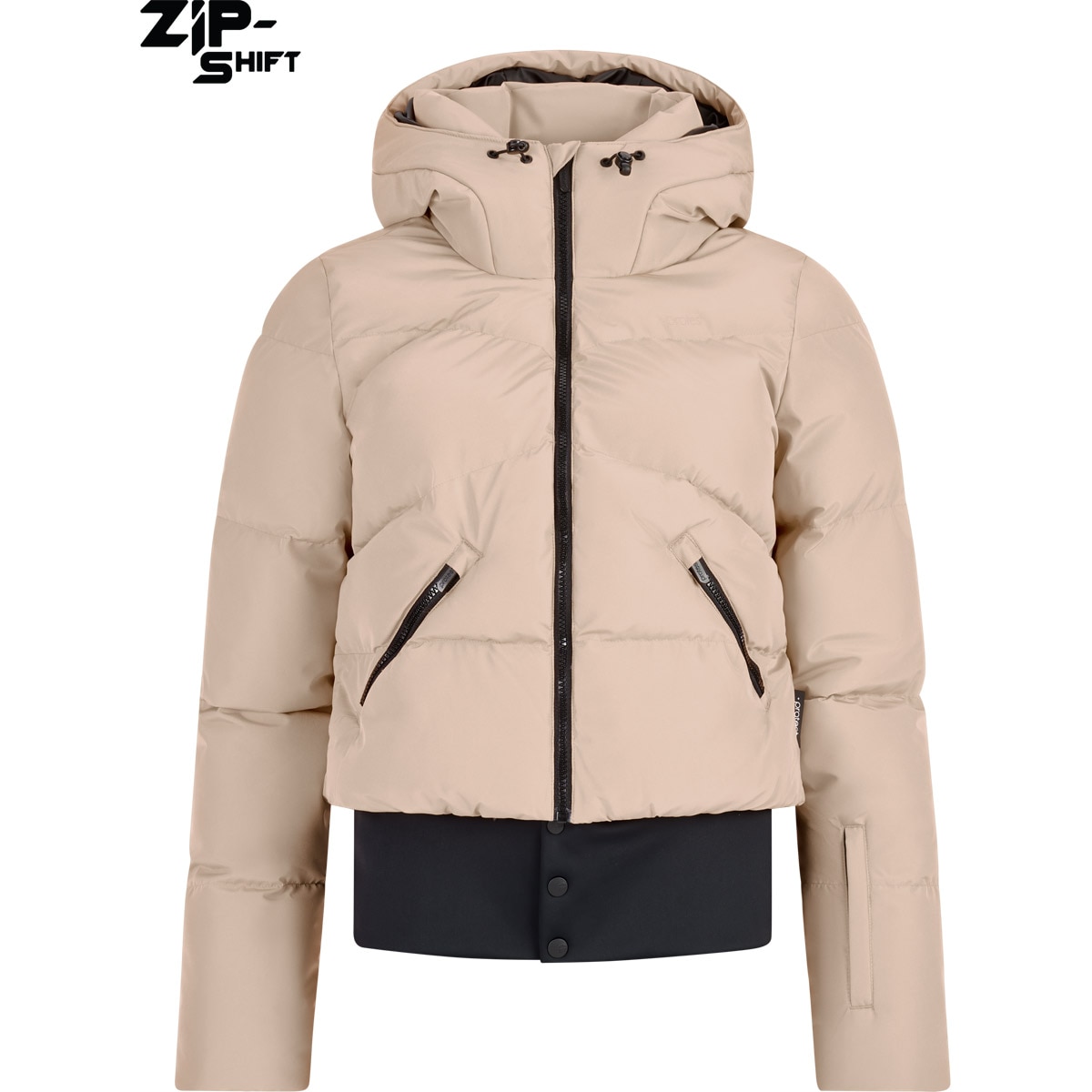 Chaqueta de esquí de mujer Preppy Zip-shift Protest - Marrón claro Marrón claro-7