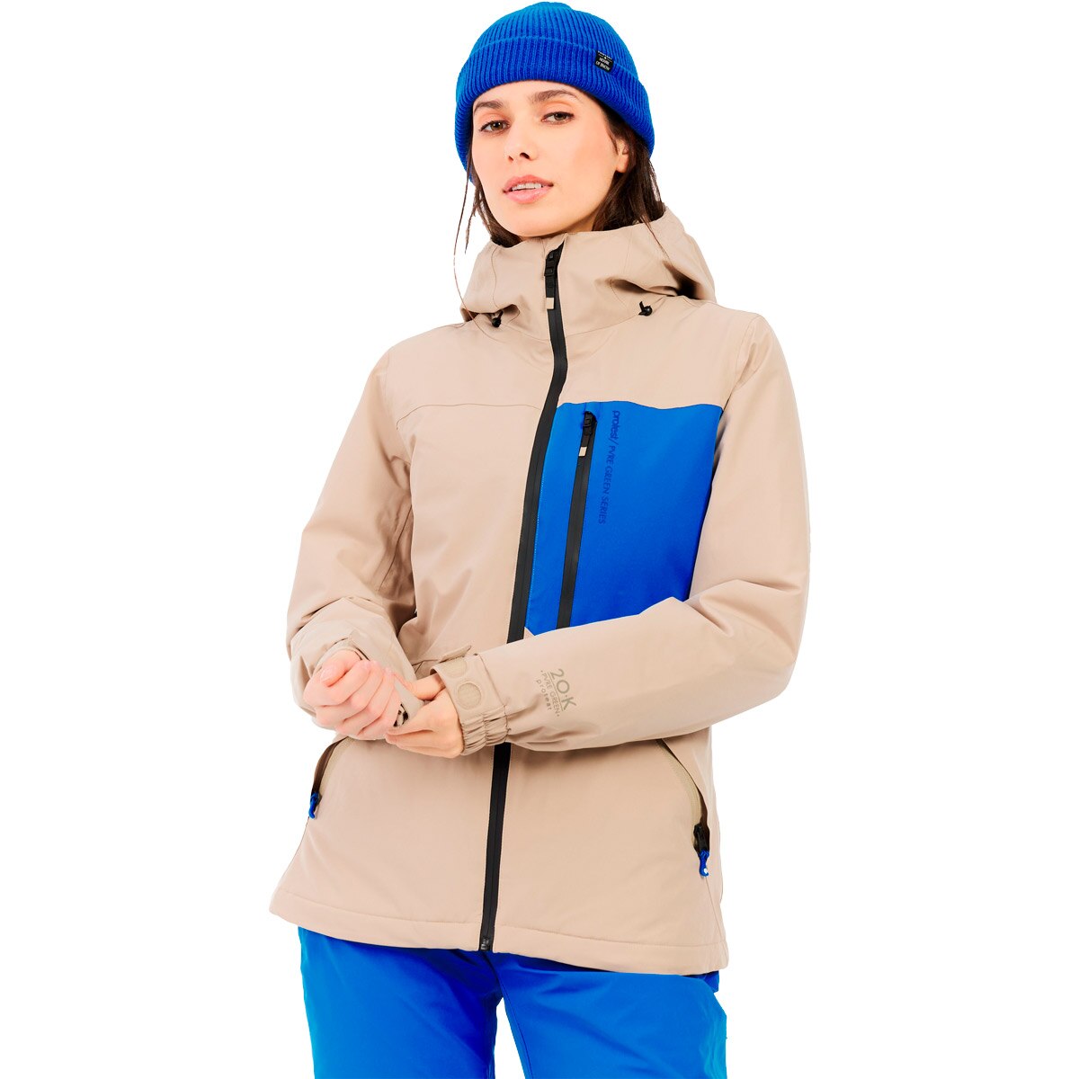 Chaqueta de nieve de mujer Salut Protest - Marrón claro Marrón claro-1