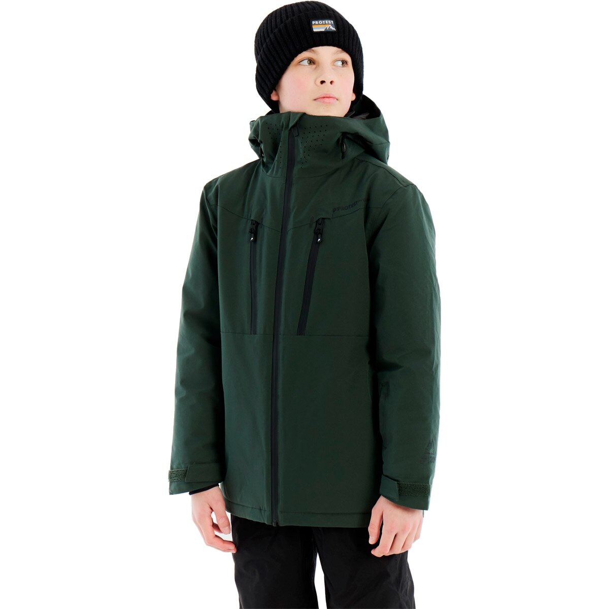 Chaqueta de esquí de niño Wixan Protest - Verde oscuro Verde oscuro-3