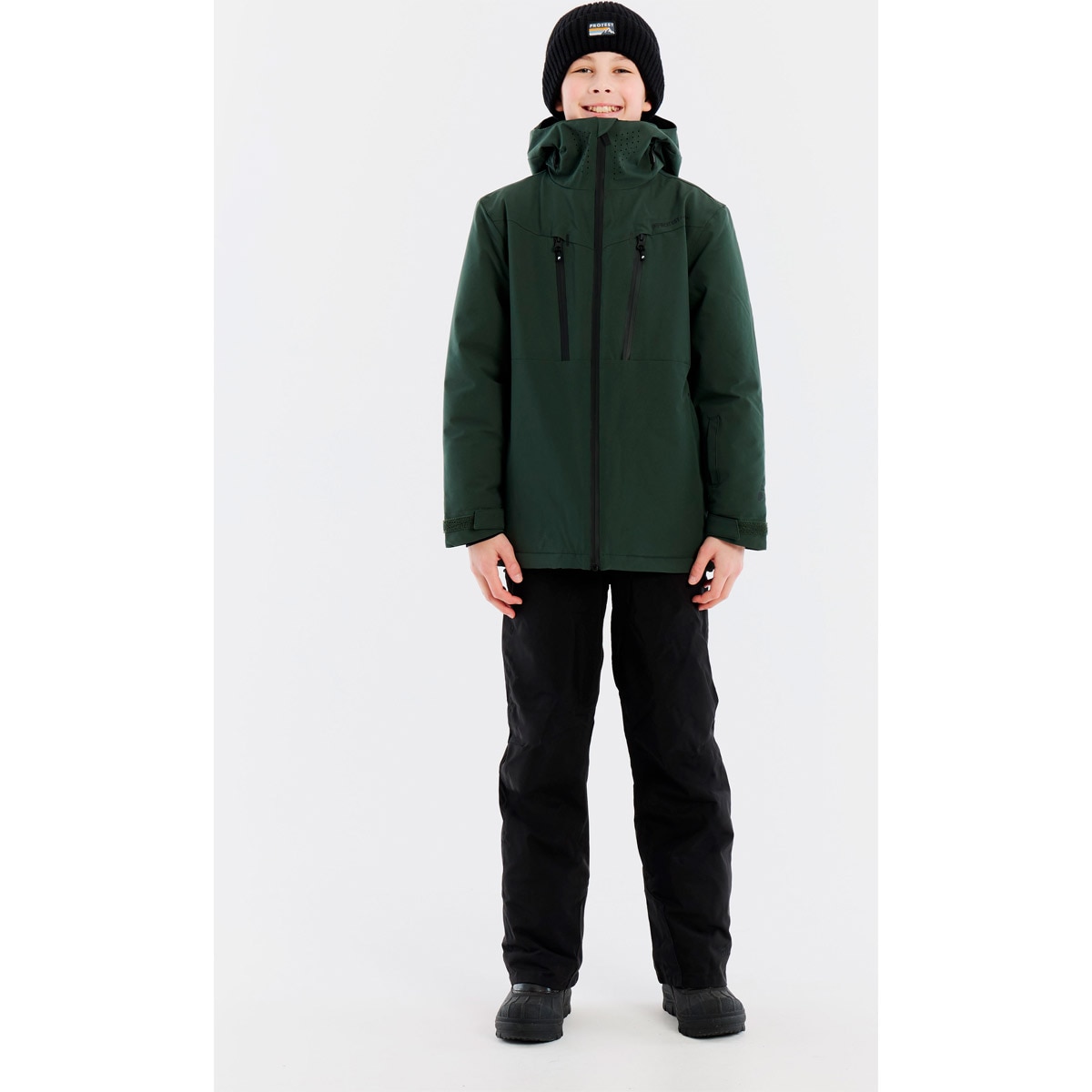 Chaqueta de esquí de niño Wixan Protest - Verde oscuro Verde oscuro-5