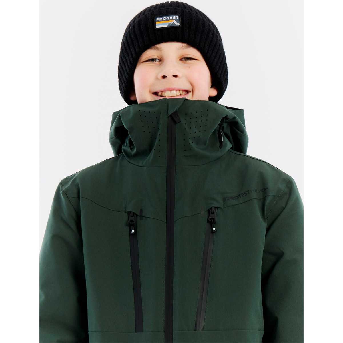Chaqueta de esquí de niño Wixan Protest - Verde oscuro Verde oscuro-7