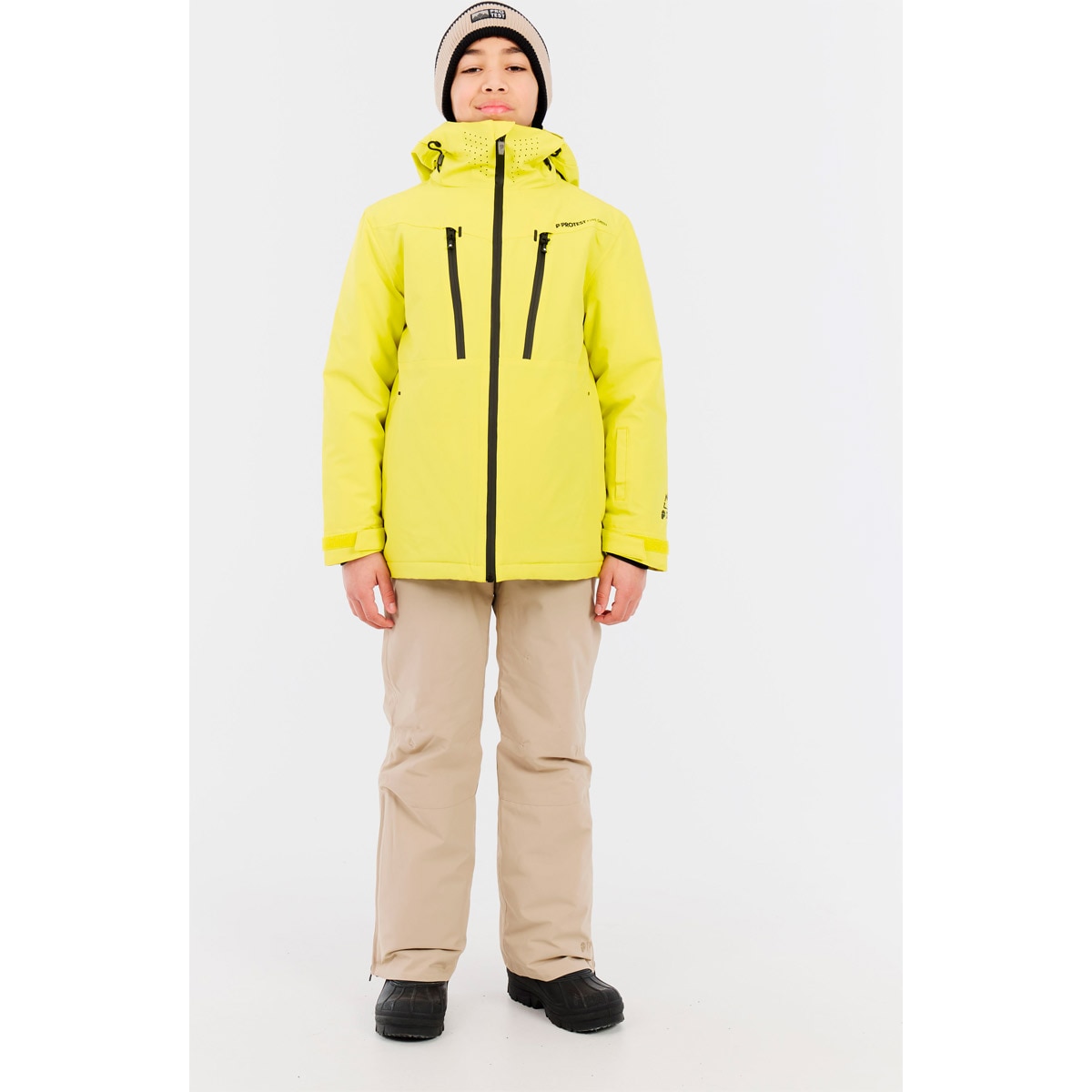Chaqueta de nieve de niño Wixan Protest - Amarillo limón Amarillo limón-3