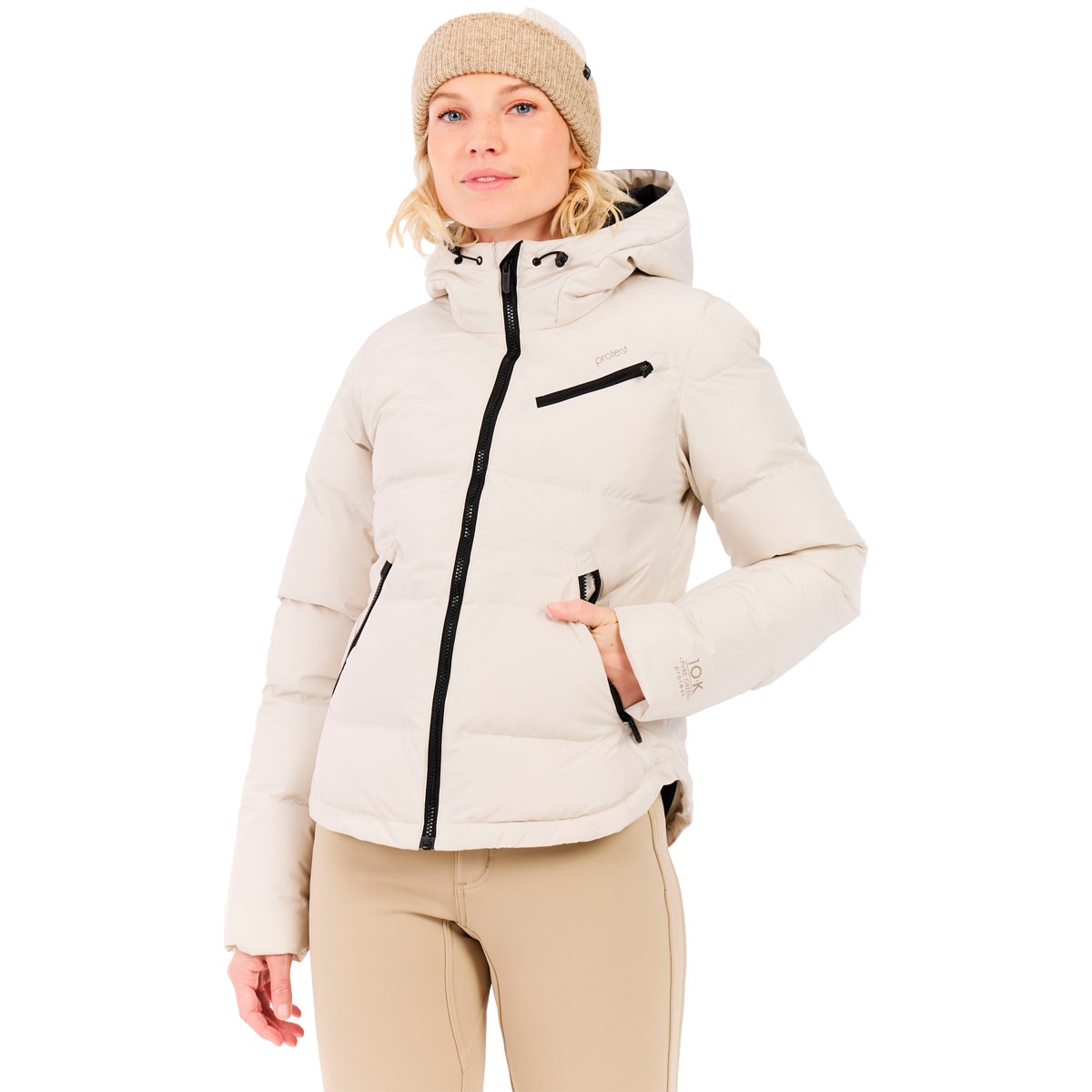 Chaqueta de nieve de mujer Lucid Protest - Blanco roto Blanco roto-1