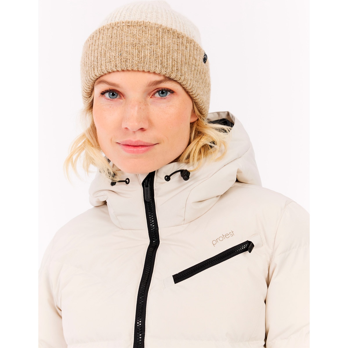 Chaqueta de nieve de mujer Lucid Protest - Blanco roto Blanco roto-5