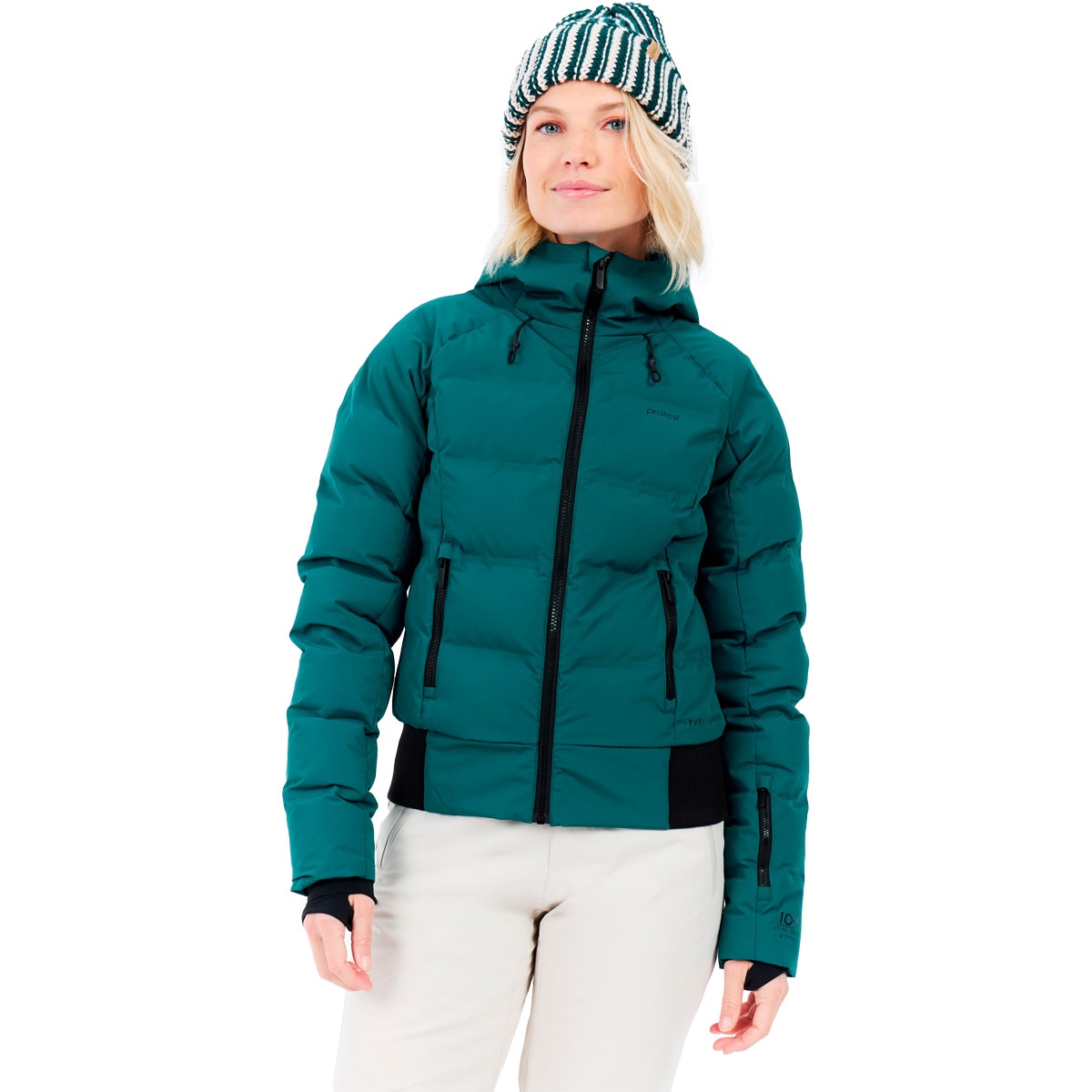 Chaqueta de nieve de mujer Alysumi Protest - Azul / Verde Azul / Verde-3