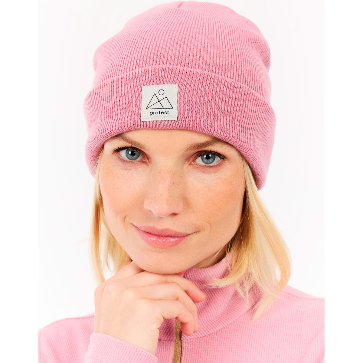 Gorro tejido de mujer Pri Protest - Rosa Rosa-2