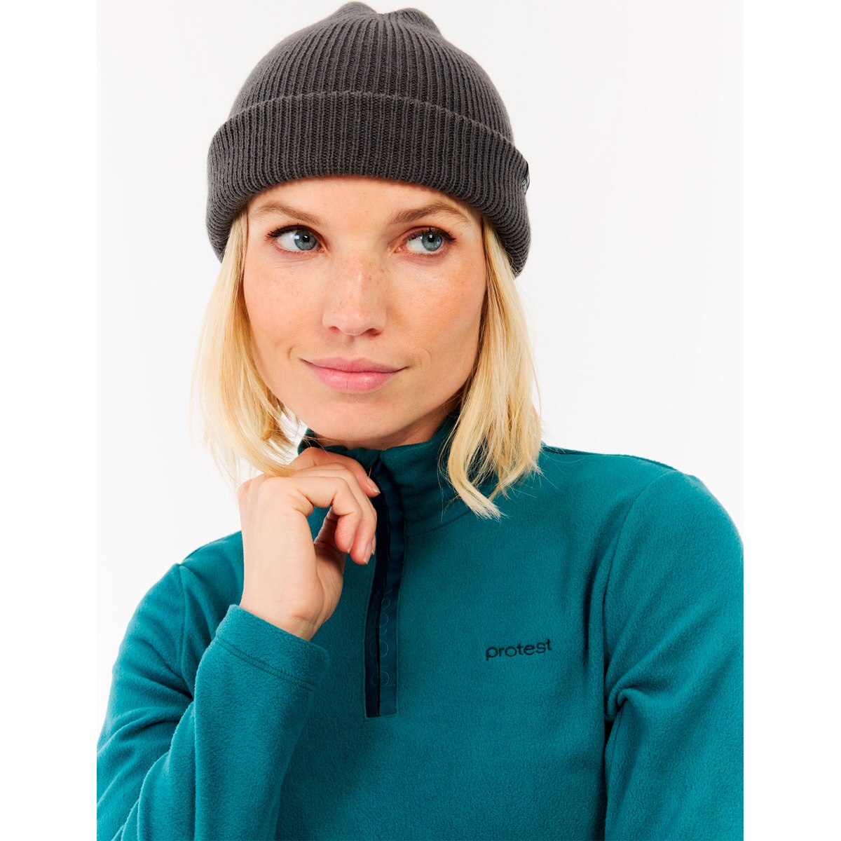 Forro polar de esquí de mujer Remutez 1/4 zip active Protest - Azul / Verde Azul / Verde-5