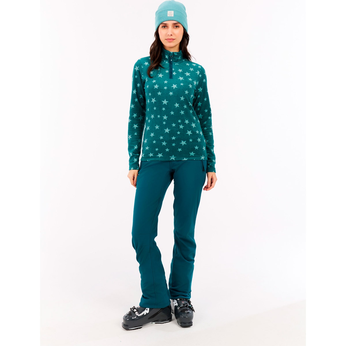 Imagen 3 de Forro polar de esquí de mujer Refuzzy 1/4 zip Protest - Azul / Verde Azul / Verde