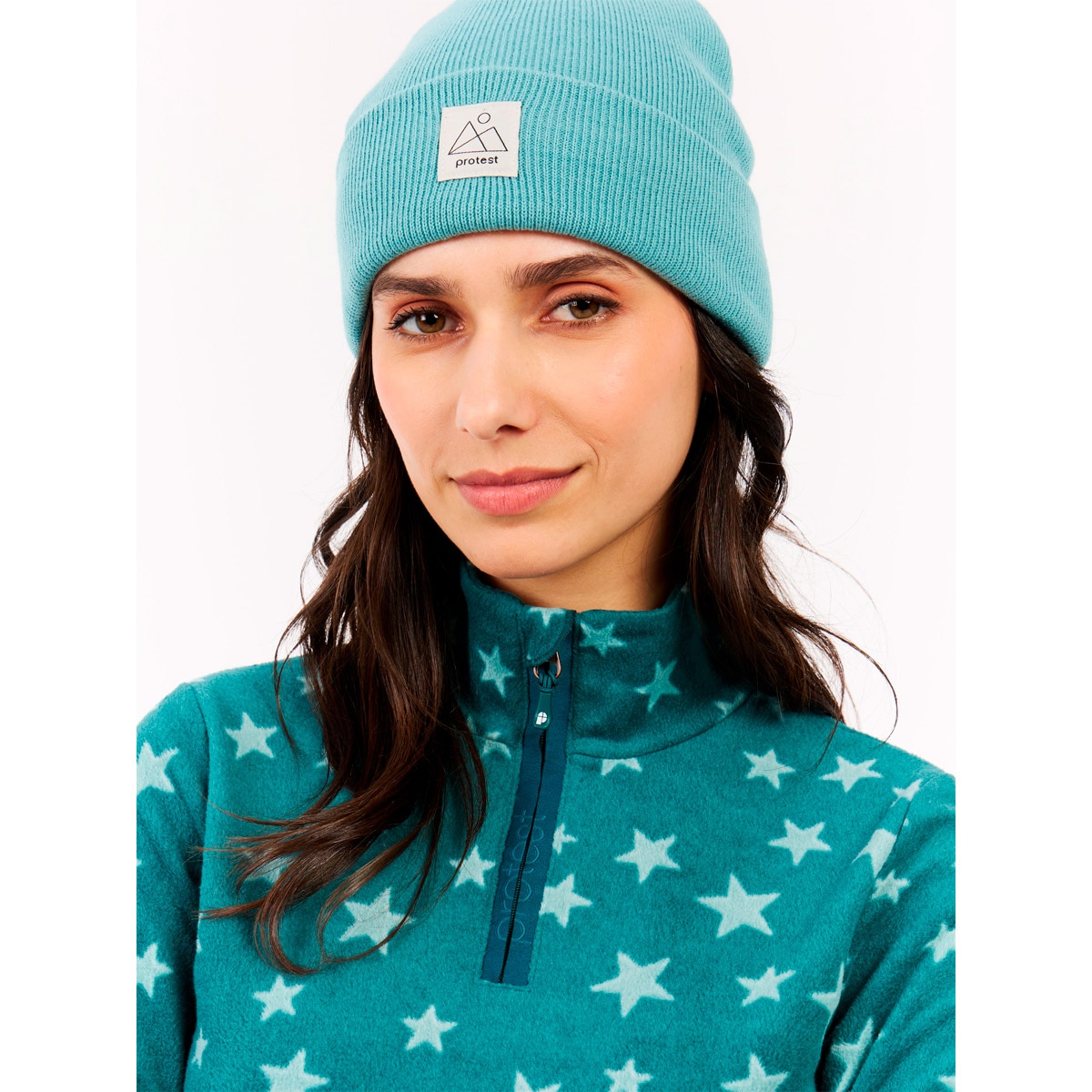 Imagen 5 de Forro polar de esquí de mujer Refuzzy 1/4 zip Protest - Azul / Verde Azul / Verde