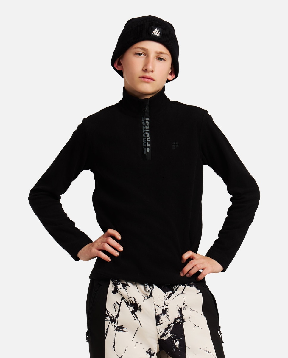 Protest Forro polar de esquí de niño REPERFECTY JR 1/4 zip active t Natural